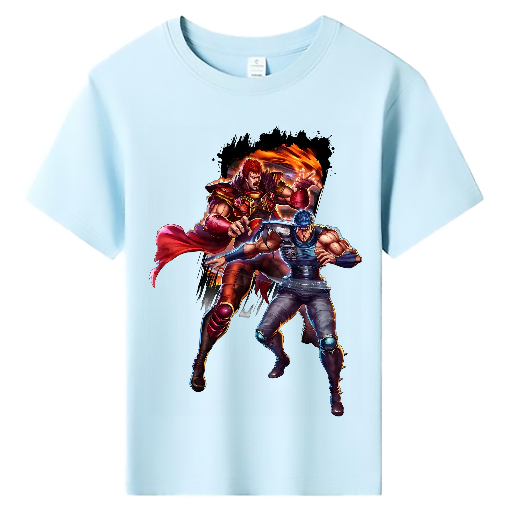 （画像用） 北斗の拳 Fist of the North Star 綿100％キッズTシャツ（フロントプリント）